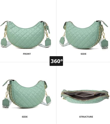 myfriday Leather Crossbody Hobo Bag for Women Lightweight Crescent Travel Sling Shoulder Bag with Removable Strap in Saudi Arabia