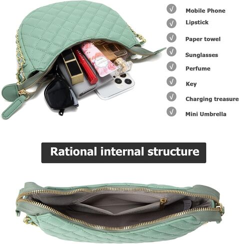 myfriday Leather Crossbody Hobo Bag for Women Lightweight Crescent Travel Sling Shoulder Bag with Removable Strap in Saudi Arabia