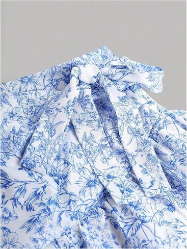 Gorglitter Girl's Floral Bow Mini Mini Skirt Drasal Tie Tie Side Summer Summer Trans in Saudi Arabia