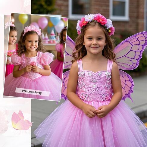 Zando Sparkle Tutu for Toddler Girls Kids 3 Layers 2-8 Years Halloween Princess Birthday Elastic Puffy Tulle Dance Skirt in Saudi Arabia