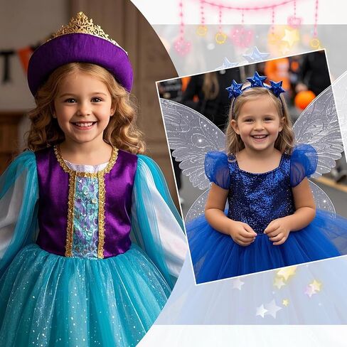 Zando Sparkle Tutu for Toddler Girls Kids 3 Layers 2-8 Years Halloween Princess Birthday Elastic Puffy Tulle Dance Skirt in Saudi Arabia