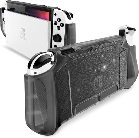 حافظة Mumba قابلة للإرساء لجهاز Nintendo Switch OLED 2021، [سلسلة Blade] ملحقات غطاء حماية بمقبض TPU متوافقة مع Nintendo Switch OLED 7 بوصة ووحدة تحكم Joy-Con (أخضر) in Kuwait