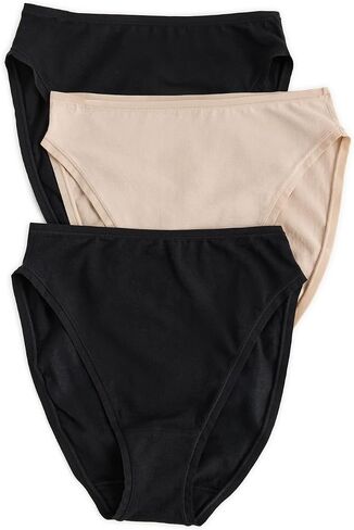 Natori Women's Bliss Bare Cotton High Cut Brief 3 pack in Saudi Arabia
