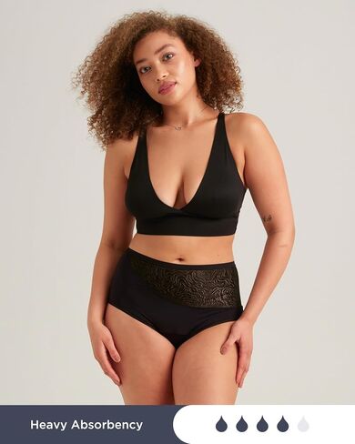 saalt Lace High Waisted Period Underwear – Leakproof, Silky Soft, Recycled Fabric, Full Coverage in Saudi Arabia