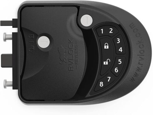 RVLock Class C Charter Keyless Entry Keypad and Handle with Fob, All Metal RV Door Lock and Latch Replacement Kit, Upgraded Silicone Keypad for Class C and A Motorhomes, Fits openings 4.5 x 3.5 Inches in Saudi Arabia