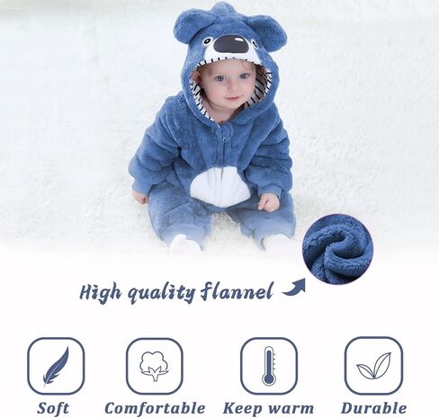 TONWHAR Unisex-Baby Animal Costume Kids' & Toddlers' Winter Hooded Romper Dress Up Jumpsuit in Saudi Arabia