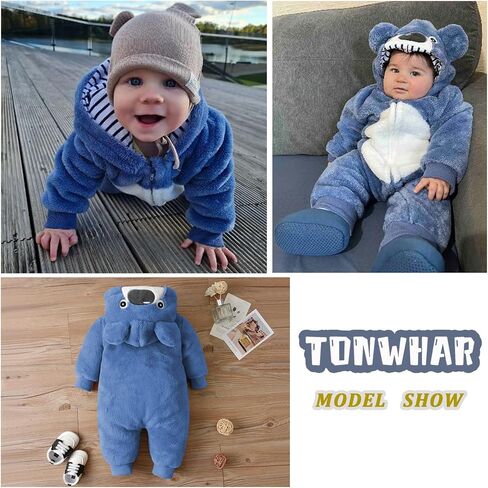 TONWHAR Unisex-Baby Animal Costume Kids' & Toddlers' Winter Hooded Romper Dress Up Jumpsuit in Saudi Arabia