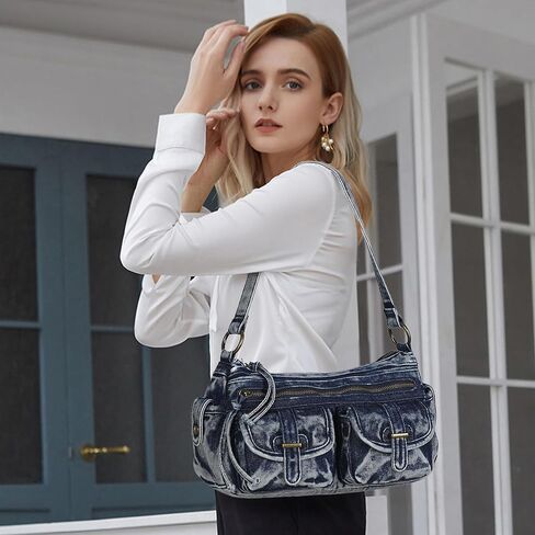 Angel Kiss Hobo Purses for Women Crossbody Shoulder Bag Ladies Multi Pocket Handbags with Adjustable Shoulder Strap in Kuwait