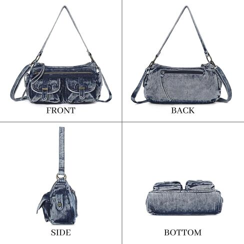 Angel Kiss Hobo Purses for Women Crossbody Shoulder Bag Ladies Multi Pocket Handbags with Adjustable Shoulder Strap in Kuwait