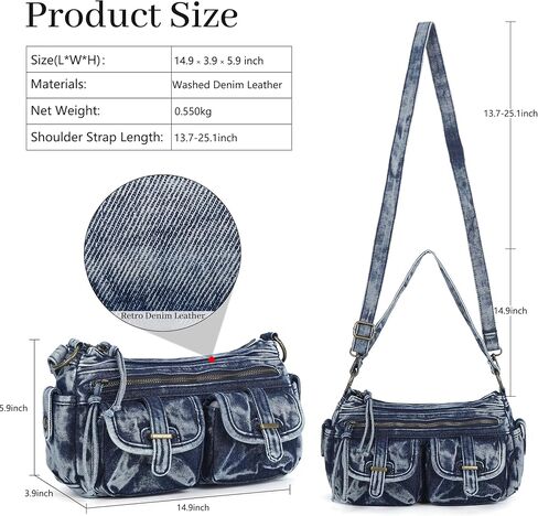 Angel Kiss Hobo Purses for Women Crossbody Shoulder Bag Ladies Multi Pocket Handbags with Adjustable Shoulder Strap in Kuwait