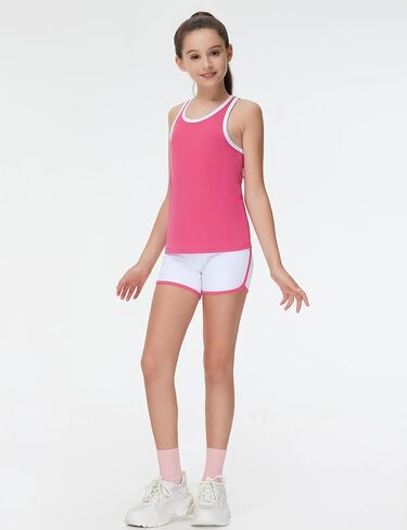 THE GYM PEOPLE Girl's Athletic Tank Tops Racerback Sleeveless Running Yoga Workout Shirts in Kuwait