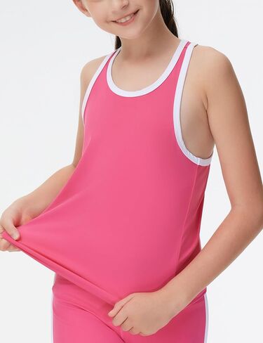 THE GYM PEOPLE Girl's Athletic Tank Tops Racerback Sleeveless Running Yoga Workout Shirts in Kuwait