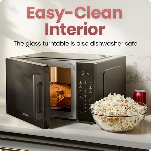 فرن ميكروويف شيفمان كونترتوب 0.9 قدم مكعب. قدم. ميكروويف رقمي من الفولاذ المقاوم للصدأ 900 وات مع 6 إعدادات مسبقة، وضع اقتصادي، خيار كتم الصوت، وظيفة الذاكرة، قفل أمان للأطفال، المطبخ، المنزل، أساسيات النوم in Kuwait