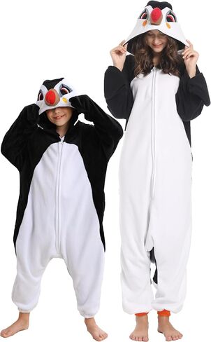 Darkcom Kids Animal Onesie ، Women and Mens Cosplay Puffin Onesie Assealeen Costume Christmas Pajamas Sleepwear in Kuwait
