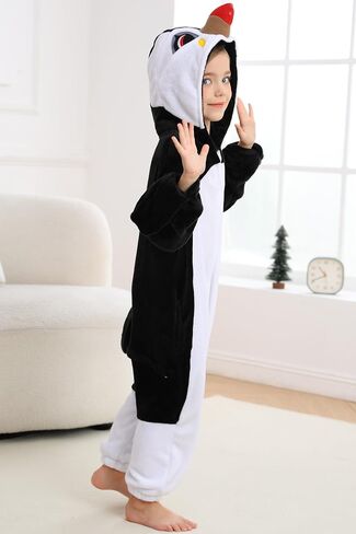 Darkcom Kids Animal Onesie ، Women and Mens Cosplay Puffin Onesie Assealeen Costume Christmas Pajamas Sleepwear in Kuwait