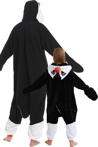Darkcom Kids Animal Onesie ، Women and Mens Cosplay Puffin Onesie Assealeen Costume Christmas Pajamas Sleepwear in Kuwait