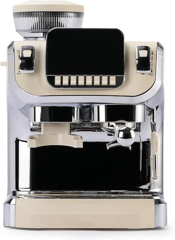 Mcilpoog AC510 15Bar Semi Automatic Espresso Machine With Grinder & Steam Wand,3-in-1 Compact Espresso Coffee Maker With 28 oz Removable Water Tank for Cappuccino or Latte, Gift for Dad, Mom or Wife in Saudi Arabia