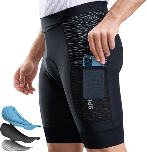 Men’s Bike Shorts 4D Padded Cycling Bicycle Road Biking Mountain Riding UPF 50+ Cycle Shorts in Saudi Arabia