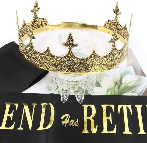 Semato Retirement Party Decorations for Men Retired Sash and Crown Kit for Men Happy Retirement Gifts for Men in Saudi Arabia