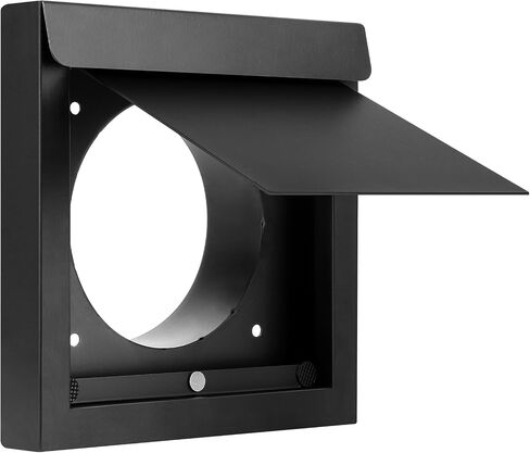 4 Inch Dryer Vent Cover Outdoor Dryer Wall Vent Cap for House, Fits 4" Exhaust Duct, Steel Outdoor Exterior Bathroom Exhaust and Dryer Vent Cover, Black Exterior Dryer Vent Cover Outside in Saudi Arabia