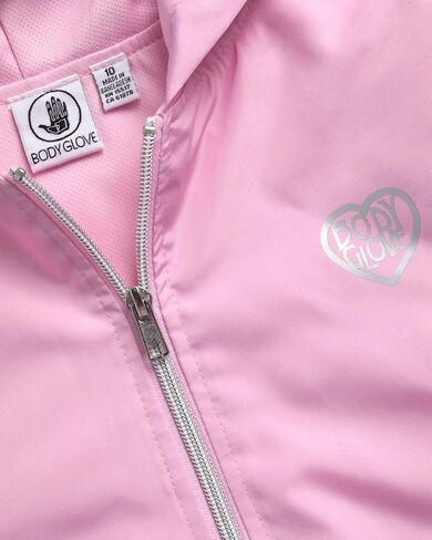 Body Glove Girls Windbreaker - Cozy Zip-Up Hooded Jacket for Girls (7-12) in Saudi Arabia