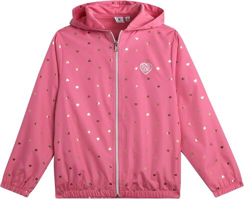Body Glove Girls Windbreaker - Cozy Zip-Up Hooded Jacket for Girls (7-12) in Saudi Arabia