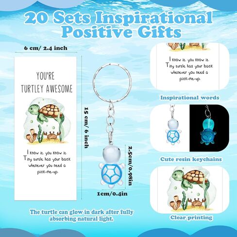 20 Sets Emotional Support Graduation Gifts Bulk Positive Graduation Party Favors Employee Appreciation Gifts for Teachers Students Staff Nurse Mother(Classic,Sea Turtles) in Kuwait
