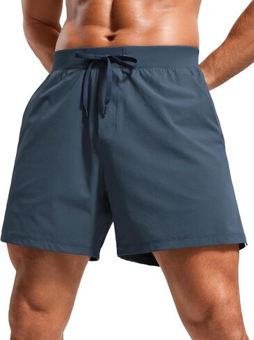 CRZ Yoga Gym Shorts Men 5 "Side Side Split Quick Rightweight Lighty Stepressy للتمرين الرياضي الجاري مع جيب السحاب in Saudi Arabia