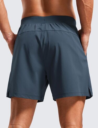 CRZ Yoga Gym Shorts Men 5 "Side Side Split Quick Rightweight Lighty Stepressy للتمرين الرياضي الجاري مع جيب السحاب in Saudi Arabia