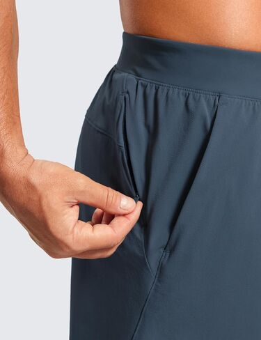 CRZ Yoga Gym Shorts Men 5 "Side Side Split Quick Rightweight Lighty Stepressy للتمرين الرياضي الجاري مع جيب السحاب in Saudi Arabia