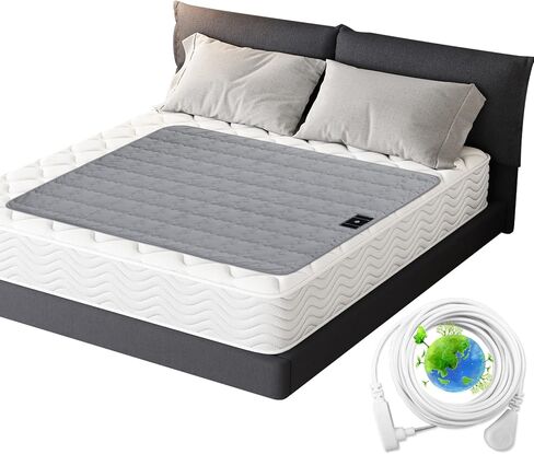 Grounding Mat Cotton Grounded Pad Silver Fiber Earth Connected Mat for Bed (35"x 50",Grey) Improves Sleep, Promotes Circulation in Kuwait