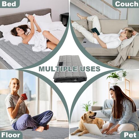 Grounding Mat Cotton Grounded Pad Silver Fiber Earth Connected Mat for Bed (35"x 50",Grey) Improves Sleep, Promotes Circulation in Kuwait