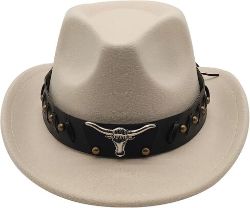 Kids Cowboy Hat for Girls Boys Unisex Western Cowgirl Hat with Buckle Belt Wide Brim Fedora Hat Dress Up Costume in Saudi Arabia