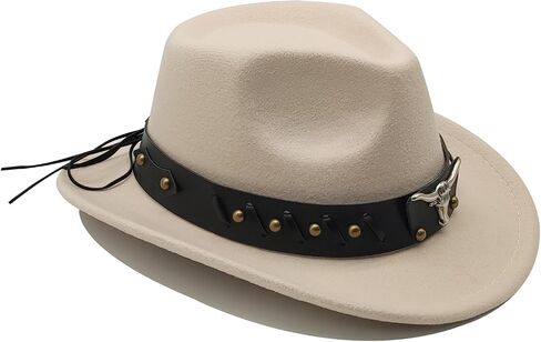 Kids Cowboy Hat for Girls Boys Unisex Western Cowgirl Hat with Buckle Belt Wide Brim Fedora Hat Dress Up Costume in Saudi Arabia
