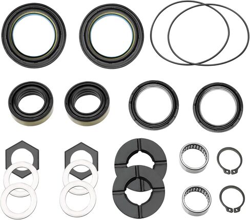 Front Axle Vaccum Knuckle & Tube Seal Kit Compatible with Ford 1998-2004 F250 F350 F450 F550 Super Duty Excursion Dana 50 60, Front Axle Seals, Front Axle Oil Seal Kit, Replace 50491, 50381, 41784-2 in Kuwait