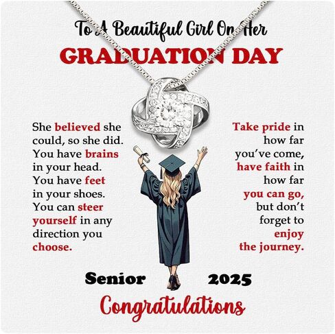 Larvincy 2025 Graduation Gifts For Her – Necklace For Women With Message Card, Elegant Box – Jewelry Gift For College, High School, Nurse, Preschool, Masters Degree, Phd, Doctorate, Police, Law & More in Kuwait