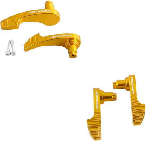 POWER JAMES Gold CNC Aluminum Saddlebag Saddle Bag Lid Handle Kit Fits for Harley Davidson 2014-2024 Touring FLHX FLTR FLHXSE FLTRSE (Gold) in Saudi Arabia