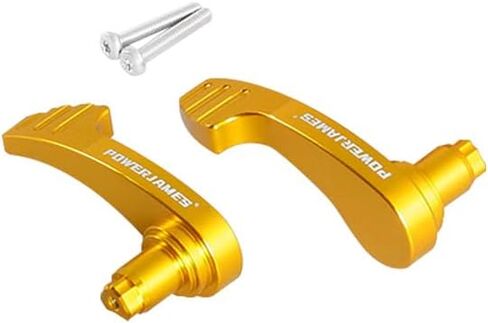 POWER JAMES Gold CNC Aluminum Saddlebag Saddle Bag Lid Handle Kit Fits for Harley Davidson 2014-2024 Touring FLHX FLTR FLHXSE FLTRSE (Gold) in Saudi Arabia