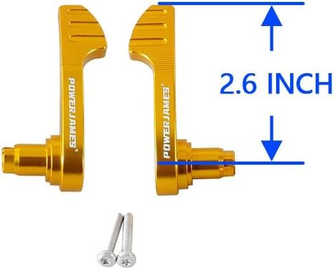 POWER JAMES Gold CNC Aluminum Saddlebag Saddle Bag Lid Handle Kit Fits for Harley Davidson 2014-2024 Touring FLHX FLTR FLHXSE FLTRSE (Gold) in Saudi Arabia