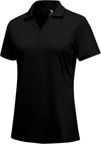 Rdruko Women's Golf Polo قمصان جافة Fit Fit Collared Tennis Tennis Disual Work Terts v الرقبة رطوبة الفتل القصيرة in Kuwait