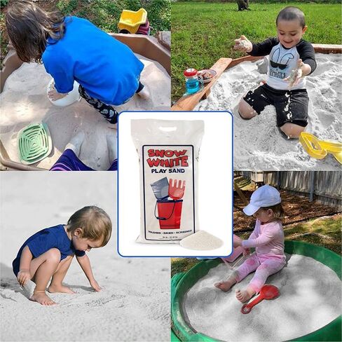 US Silica 50 Pound Bag Snow White Play Sand for Sandboxes and Sand Tables at Parks, Homes, and Daycare Centers, Natural, White 2 Pack in Saudi Arabia