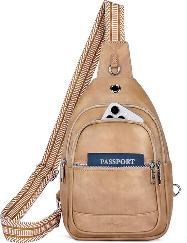 BOSTANTEN 7L Sling Bag For Women CrossBody Bags Large Cross Body Purse Vegan Leather Sling Backpack for Travel Essentials in Kuwait