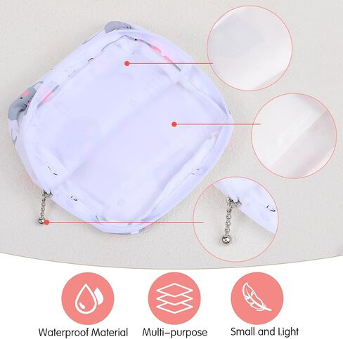 Sanitary Napkin Storage Bag, Portable Period Bags for Teen Girls for School, Tampon Disposal Bags Teen Pads Feminine Product Organizer, First Period Kit Pouch for Girls (Cat) in Saudi Arabia