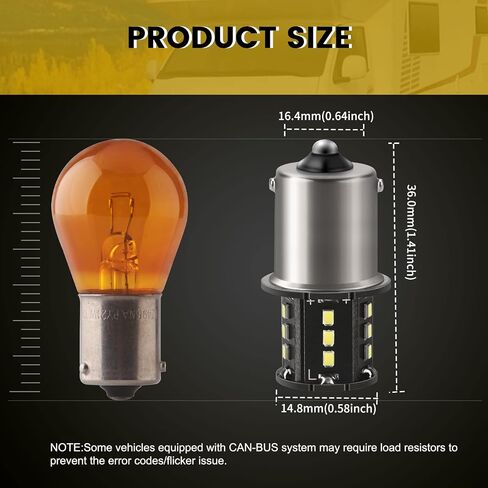 Everbright 1156 BA15S CAR CAR TULD LIGNBLB 1003 7506 1141 18SMD 2016 LED LED for tail RV Camper Trunk Lights ، Green ، Pack of 6 in Kuwait
