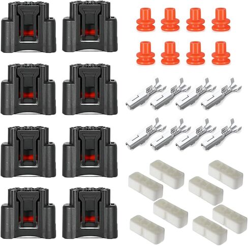 Ignition Coil Plug Connector 4 Pin 90980-11885/7283-7449 Compatible with 2000-2010 Toyota Camry Lexus Yaris (8 pack) in Saudi Arabia