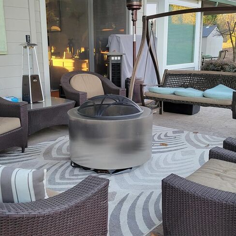 Sunnydaze Black Reinforced Steel Mesh Fire Pit Spark Screen with Ring Handle - 22-Inch Diameter in Saudi Arabia