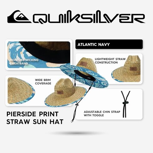 Quiksilver Boys 'Pierside Pierside Print Straw Sun Hat in Saudi Arabia