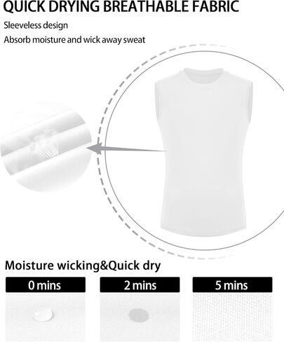 Boys Compression Shirt,Youth Sleeveless Athletic Tank Tops,Football Undershirt Wicking Sport Kids in Kuwait