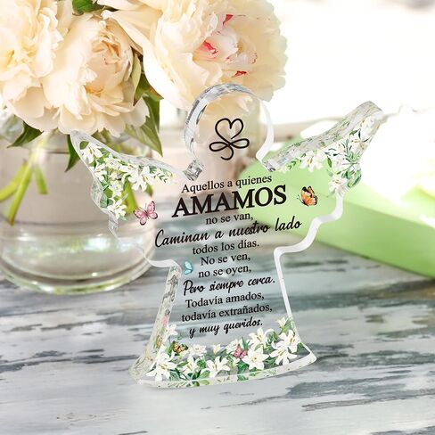 Yopyame Spanish Christian Acrylic Gift - Religious Inspirational Gift for Woman, Christian Prayer Bible Verse Table Decor Signs, Faith Keepsake Paperweight for Christmas Holiday Home Decor (Sunflower) in Saudi Arabia