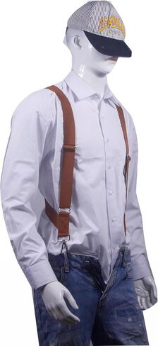 Men's Suspender Heavy Duty 2 Hook Suspenders for Men Adjustable Braces 1.4 Inch Wide Big and Tall Men Side Hook in Saudi Arabia